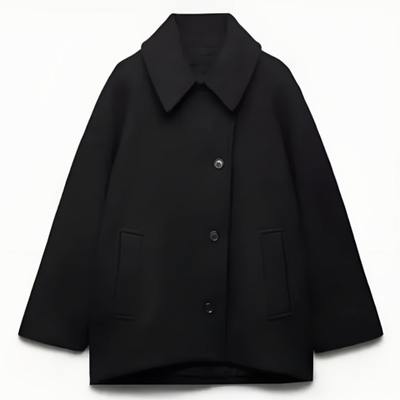 Manteau oversize boutonné pour femme | Chaud