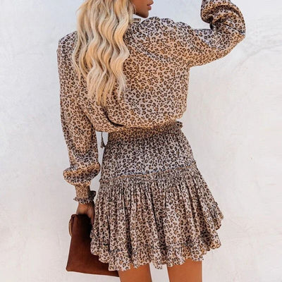 Robe à imprimé léopard audacieux pour femmes | Mini