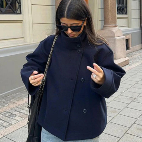 Manteau court élégant pour femme | Chaud