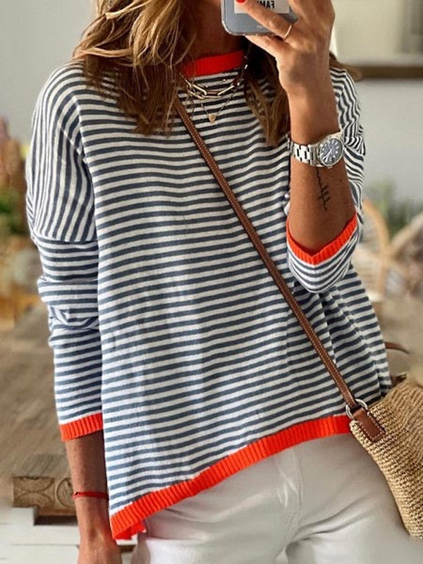 Top rayé pour femmes | Manches longues
