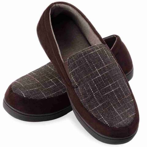 Mocassins chauds à carreaux pour hommes | Support