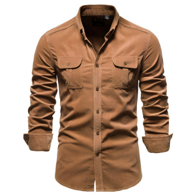 Chemise décontractée à boutons pour homme | Manches longues
