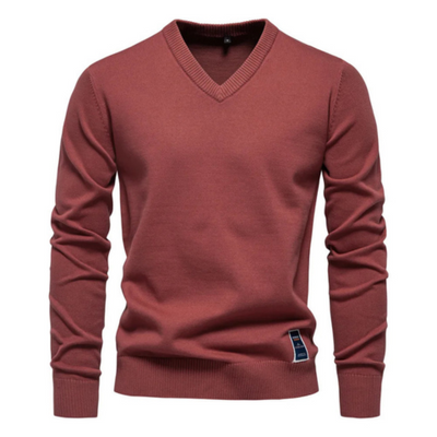 Pull classique à col en V pour homme | Chaud