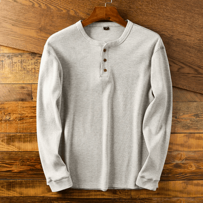 Gustav | Homme - Pull en coton Henley | Manches longues