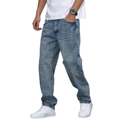 Jeans décontractés confortables pour hommes | Coupe droite