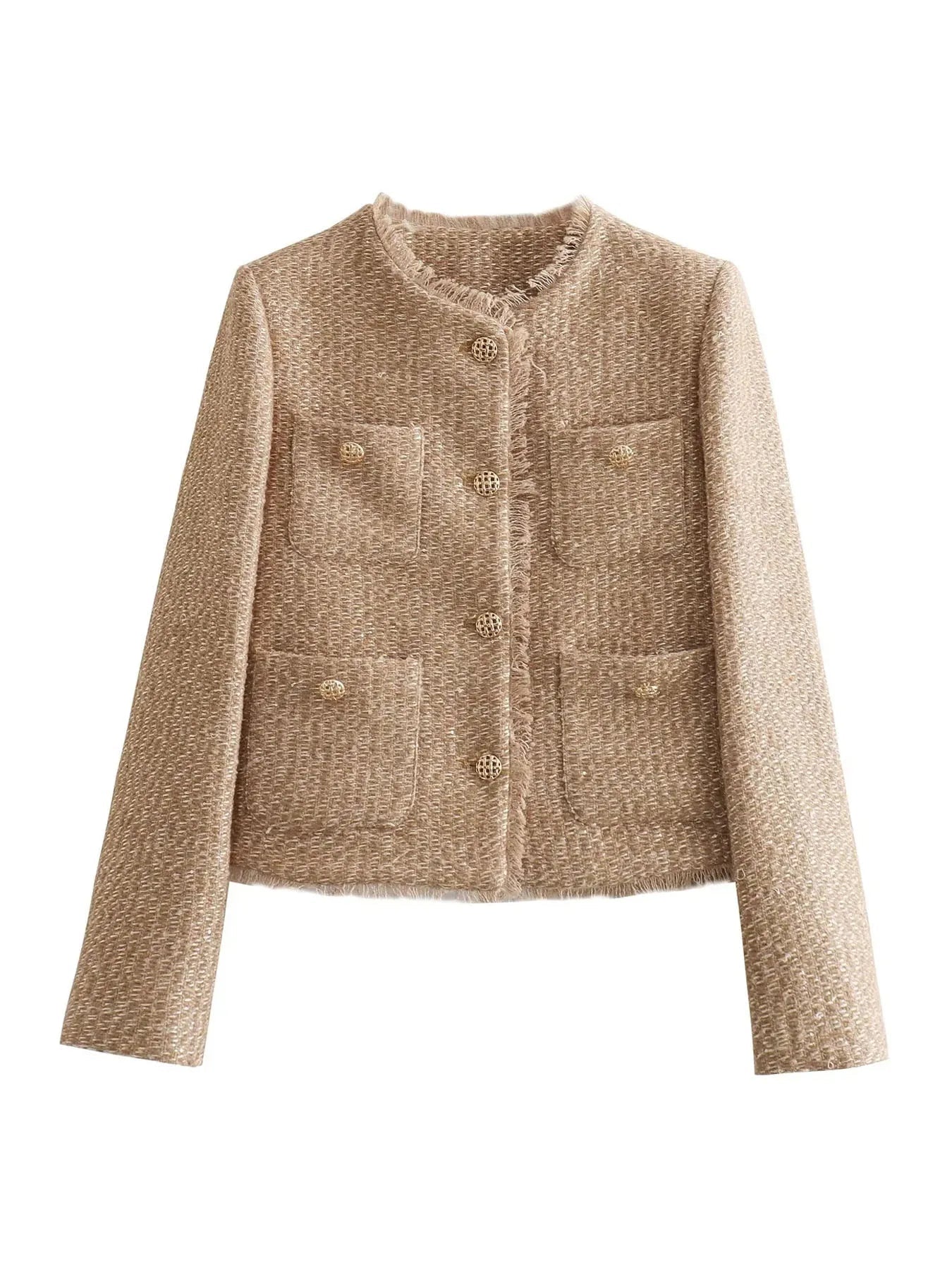 Veste en tweed chic pour femme | Chaude