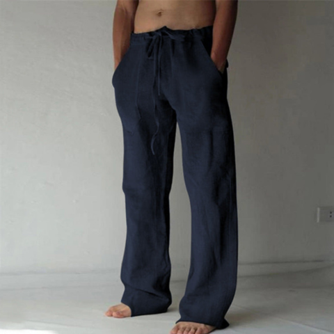 Pantalon pour homme aspect lin | Grande taille