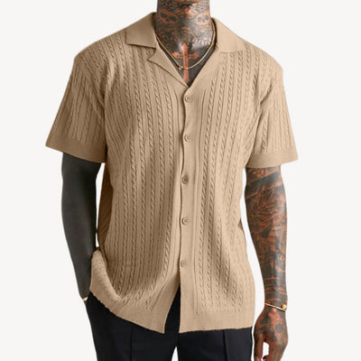 Polo en tricot à boutons pour hommes | Manches courtes