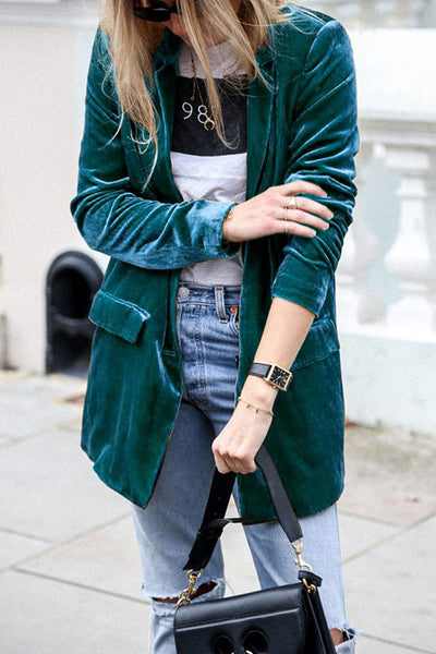 Blazer en velours pour femmes | Chaud