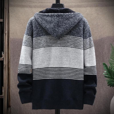 Cardigan à capuche chaud pour hommes | Zip up