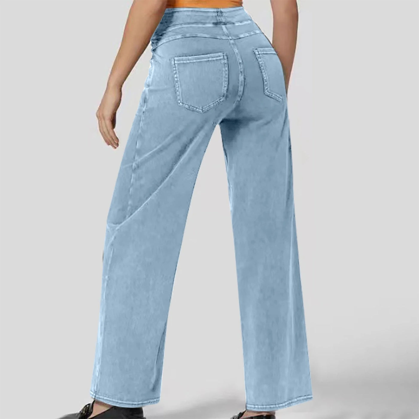 Pantalon confortable à taille haute pour femme | Baggy