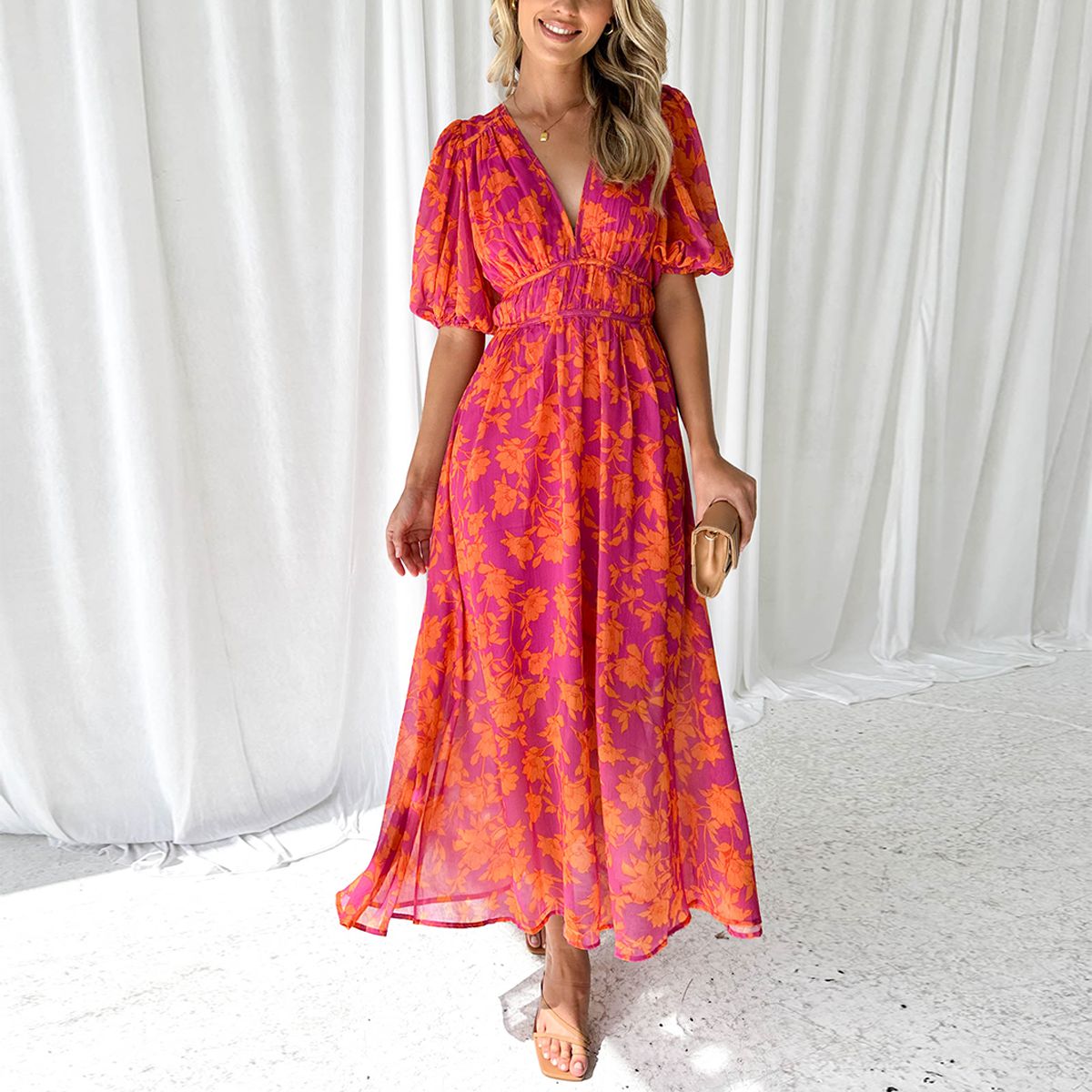 Robe fluide élégante pour femmes | Maxi