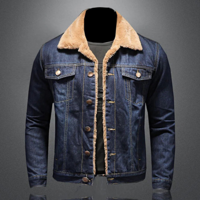 Gabriel | Veste en Jean Coupe-Vent Doublée de Fleece pour Hommes