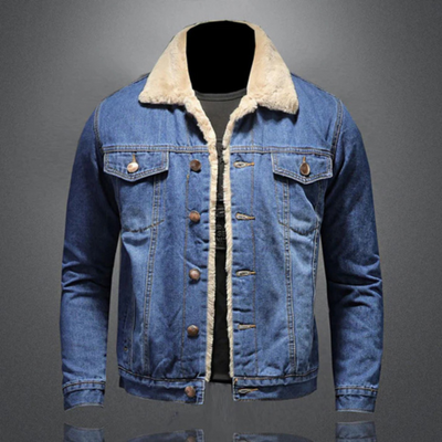 Gabriel | Veste en Jean Coupe-Vent Doublée de Fleece pour Hommes