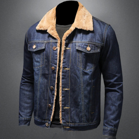 Gabriel | Veste en Jean Coupe-Vent Doublée de Fleece pour Hommes