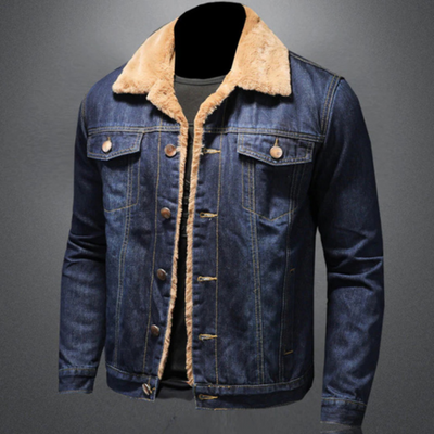 Gabriel | Veste en Jean Coupe-Vent Doublée de Fleece pour Hommes