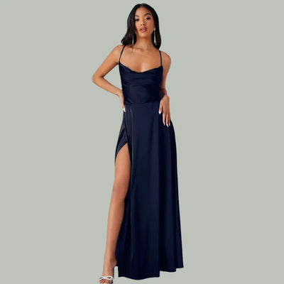 Robe de soirée sans manches pour femme | Maxi