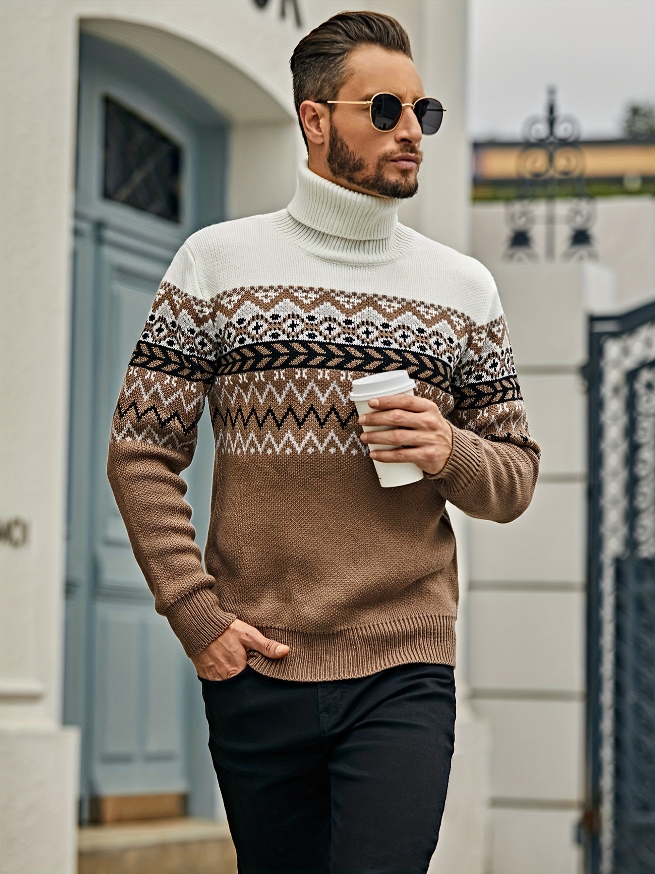 Luca - Pull d'hiver à motif nordique