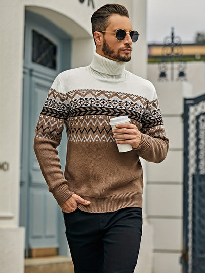 Luca - Pull d'hiver à motif nordique