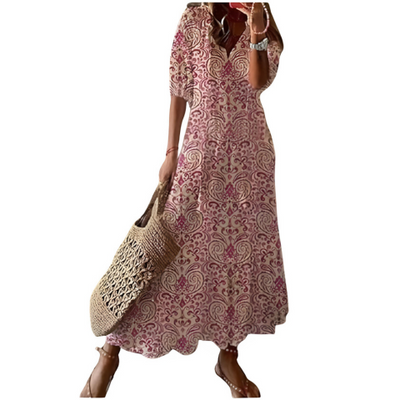 Robe bohémienne fluide pour femme | Maxi