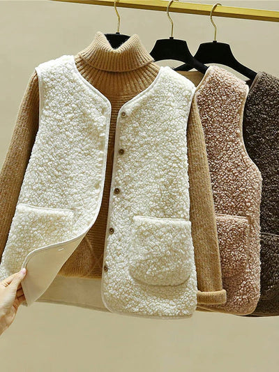 Gilet élégant et chaud pour femmes | Sans manches
