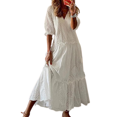 Robe bohémienne fluide pour femme | Maxi