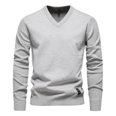 Pull classique à col en V pour homme | Chaud