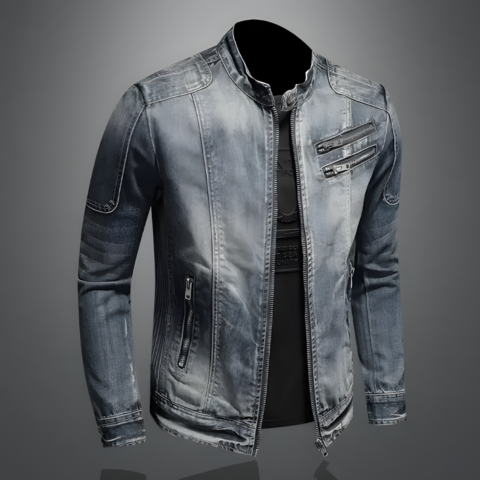 Veste en jean décontractée pour homme | Chaude