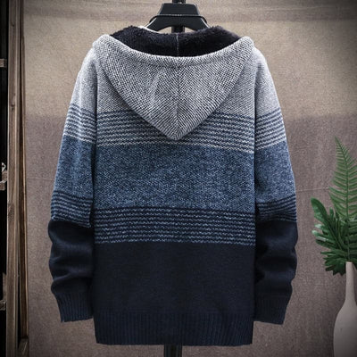 Cardigan à capuche chaud pour hommes | Zip up