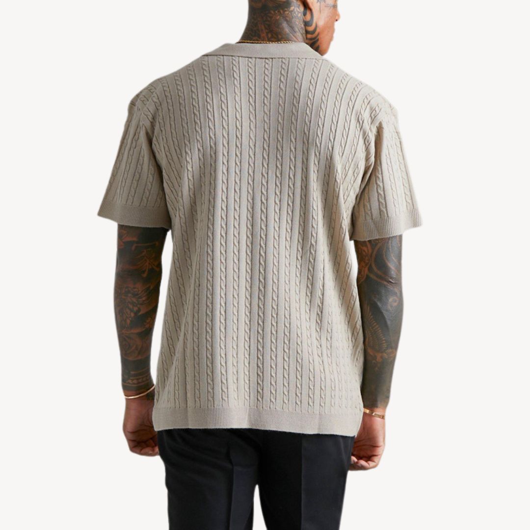 Polo en tricot à boutons pour hommes | Manches courtes