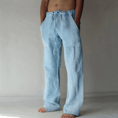 Pantalon pour homme aspect lin | Grande taille