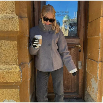 Manteau court élégant pour femme | Chaud