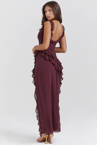 Robe élégante à fermeture éclair pour femmes | Maxi