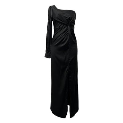 Robe drapée asymétrique pour femme | Maxi