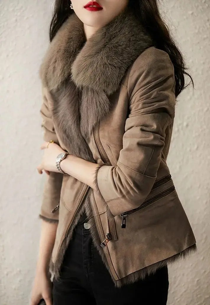 Veste en shearling pour femme | Chaude