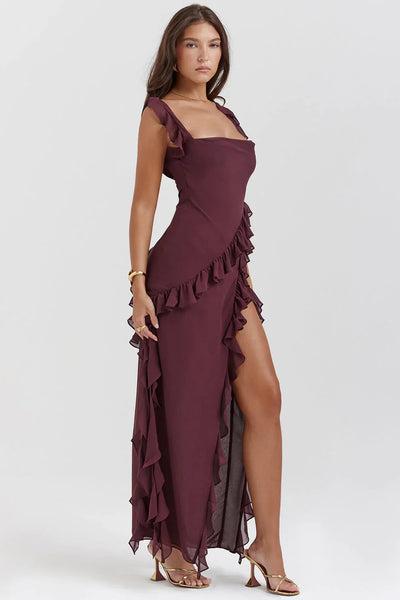 Robe élégante à fermeture éclair pour femmes | Maxi