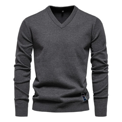 Pull classique à col en V pour homme | Chaud