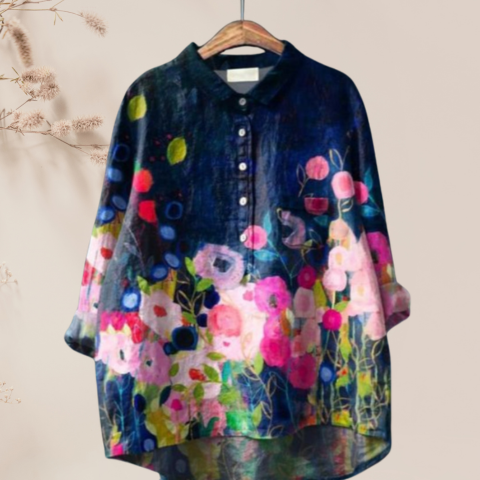 Chemisier en soie à fleurs pour femmes | Chic