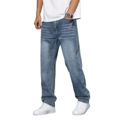 Jeans décontractés confortables pour hommes | Coupe droite
