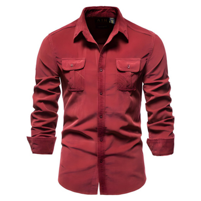 Chemise décontractée à boutons pour homme | Manches longues
