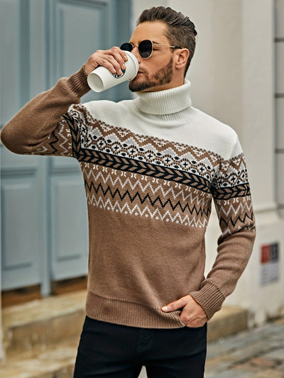 Luca - Pull d'hiver à motif nordique