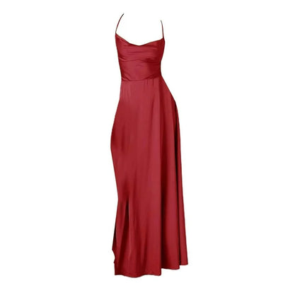 Robe de soirée sans manches pour femme | Maxi
