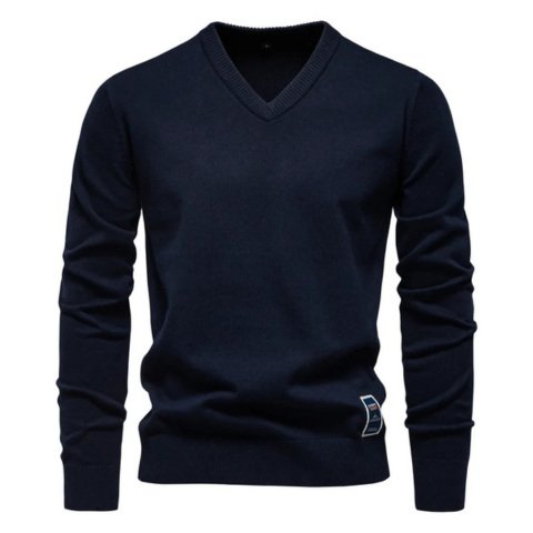 Pull classique à col en V pour homme | Chaud