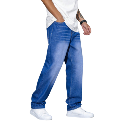 Jeans décontractés confortables pour hommes | Coupe droite