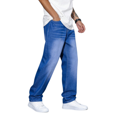 Jeans décontractés confortables pour hommes | Coupe droite