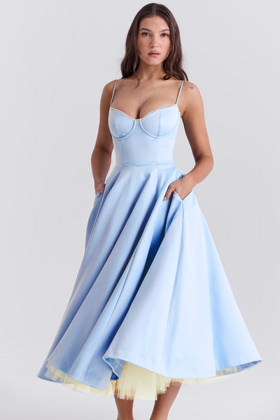 Robe longue amincissante de luxe pour femme | Maxi