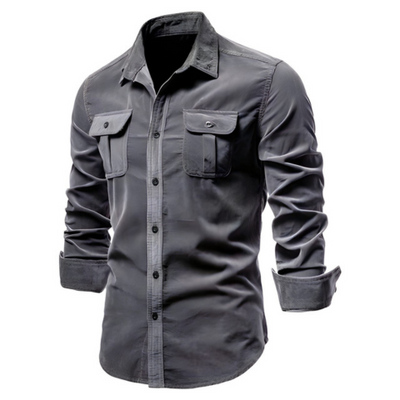 Chemise décontractée à boutons pour homme | Manches longues