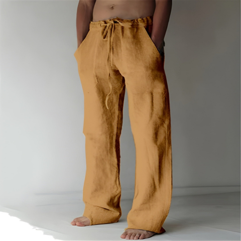 Pantalon pour homme aspect lin | Grande taille