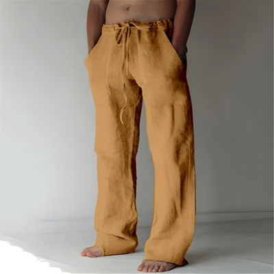 Pantalon pour homme aspect lin | Grande taille