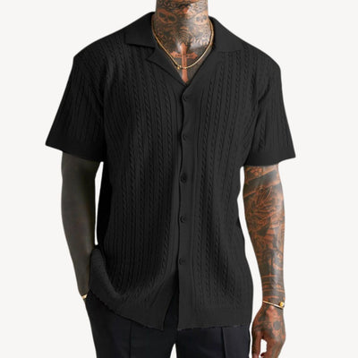 Polo en tricot à boutons pour hommes | Manches courtes